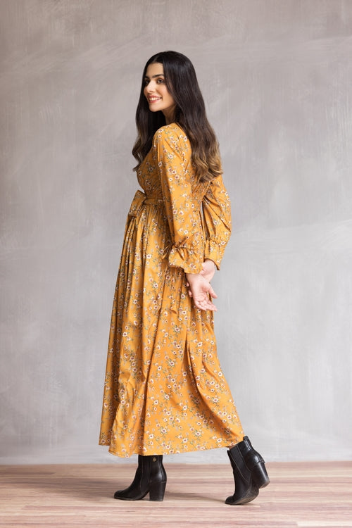 Picture of Ellena - Western Georgette Dress - Available at Raja Sahib