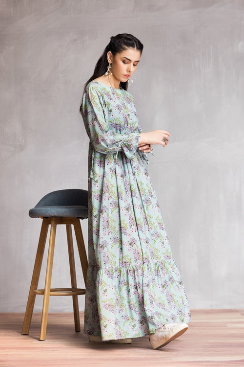 Picture of Ellena - Western Georgette Dress - Available at Raja Sahib
