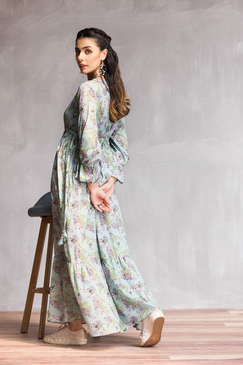 Picture of Ellena - Western Georgette Dress - Available at Raja Sahib
