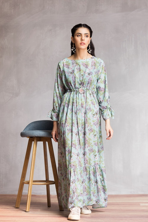 Picture of Ellena - Western Georgette Dress - Available at Raja Sahib