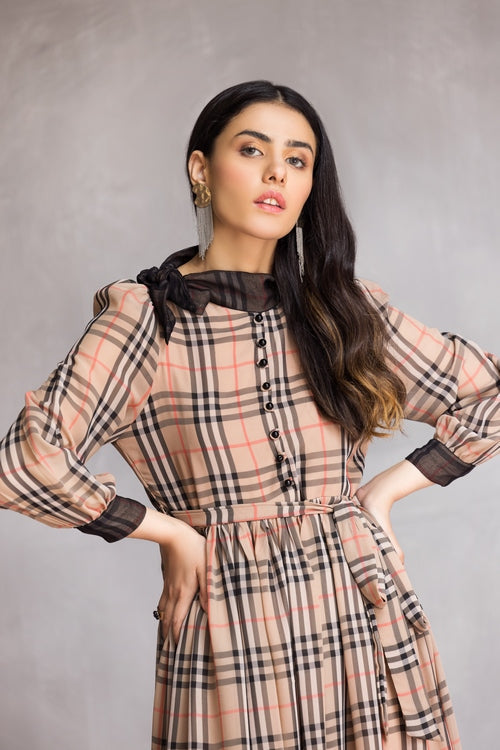 Picture of Ellena - Western Georgette Dress - Available at Raja Sahib