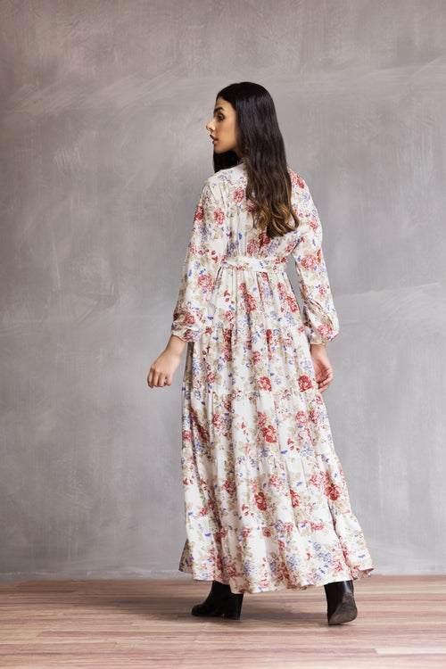 Picture of Ellena - Western Georgette Dress - Available at Raja Sahib