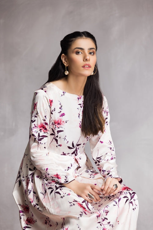 Picture of Ellena - Western Silk Dress - Available at Raja Sahib