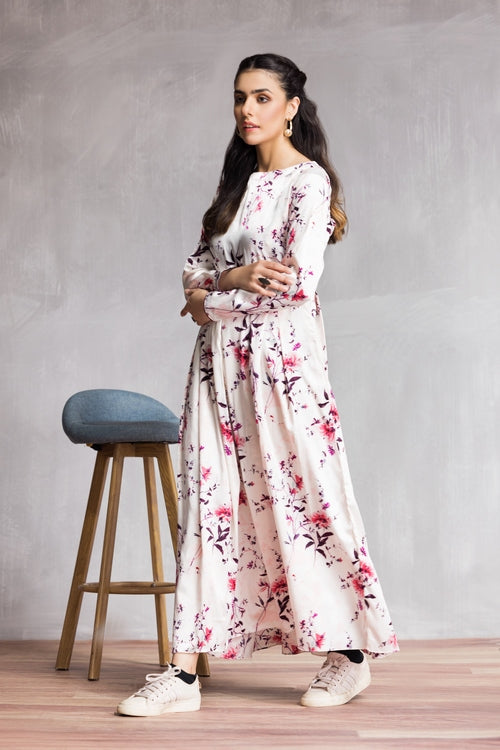 Picture of Ellena - Western Silk Dress - Available at Raja Sahib