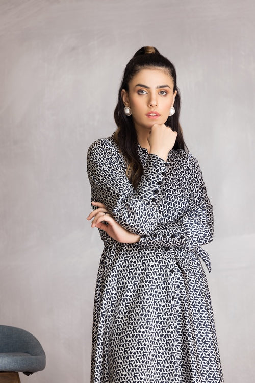 Picture of Ellena - Western Silk Dress - Available at Raja Sahib