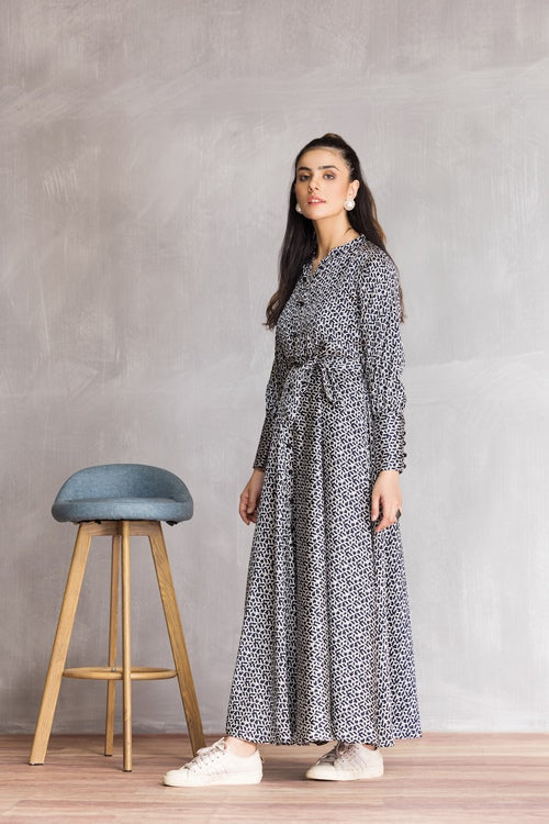 Picture of Ellena - Western Silk Dress - Available at Raja Sahib