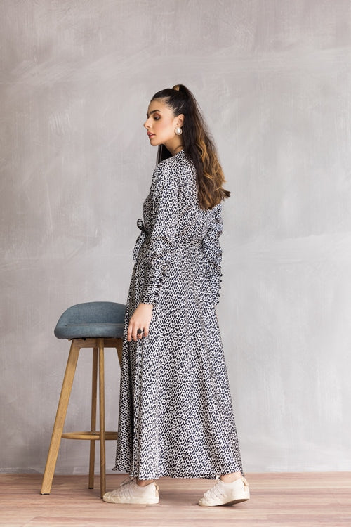 Picture of Ellena - Western Silk Dress - Available at Raja Sahib