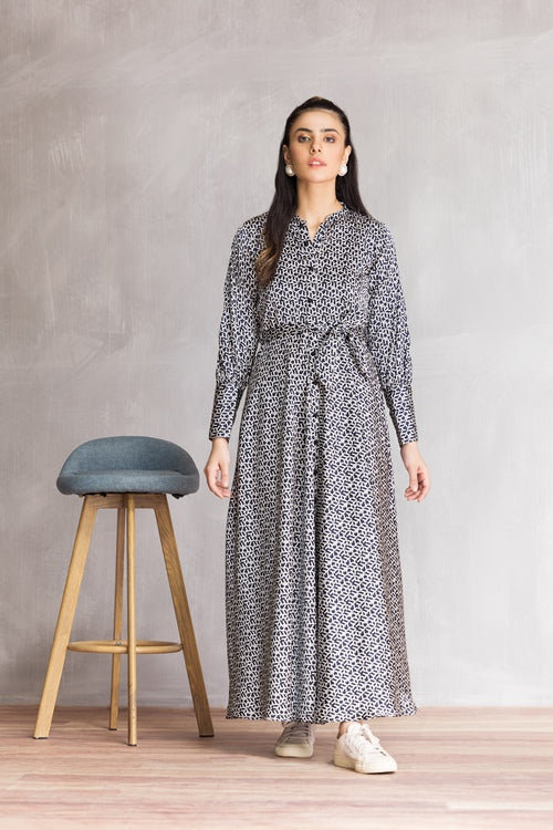 Picture of Ellena - Western Silk Dress - Available at Raja Sahib