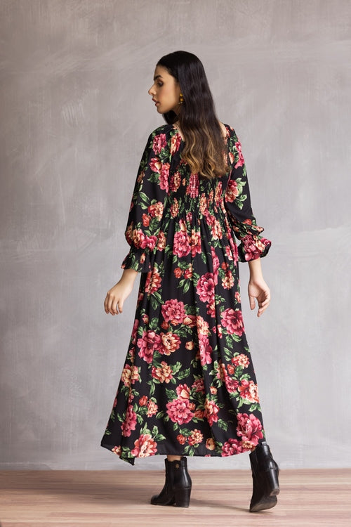 Picture of Ellena - Western Georgette Dress - Available at Raja Sahib