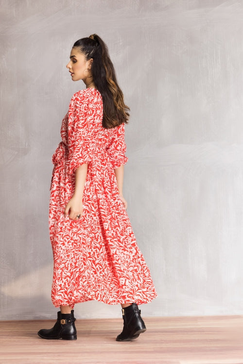 Picture of Ellena - Western Georgette Dress - Available at Raja Sahib