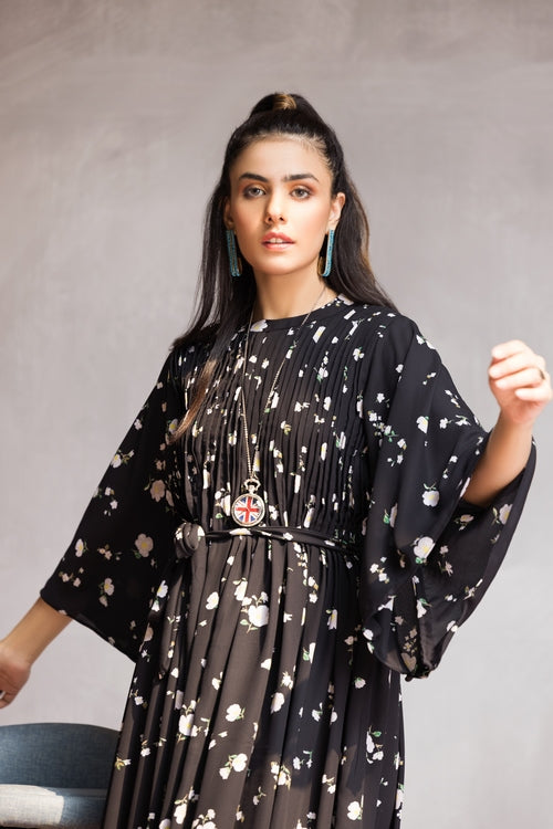 Picture of Ellena - Western Georgette Dress - Available at Raja Sahib