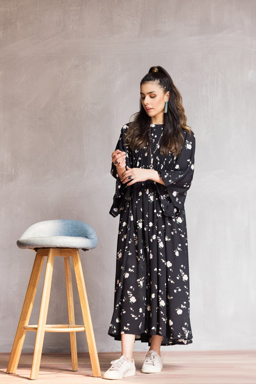 Picture of Ellena - Western Georgette Dress - Available at Raja Sahib