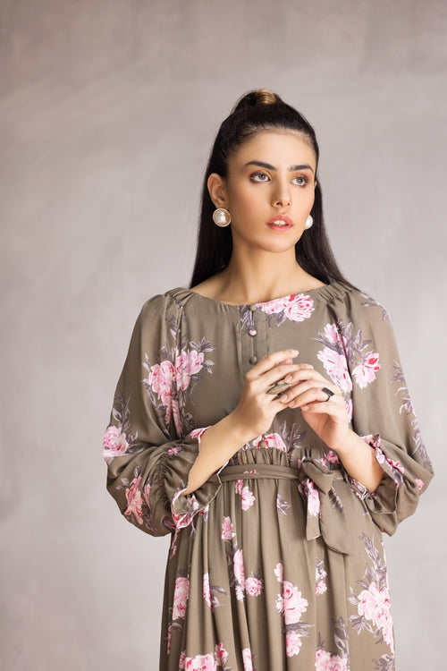 Picture of Ellena - Western Georgette Dress - Available at Raja Sahib