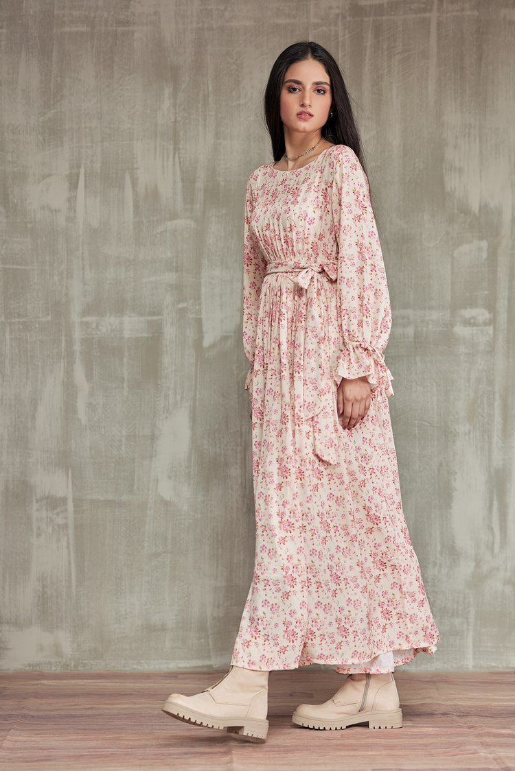 Picture of Ellena - Western Georgette Dress - Available at Raja Sahib