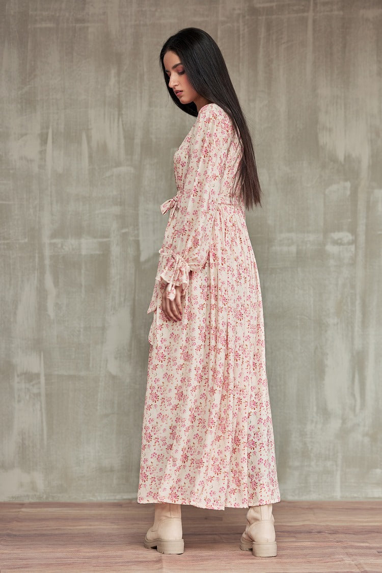 Picture of Ellena - Western Georgette Dress - Available at Raja Sahib