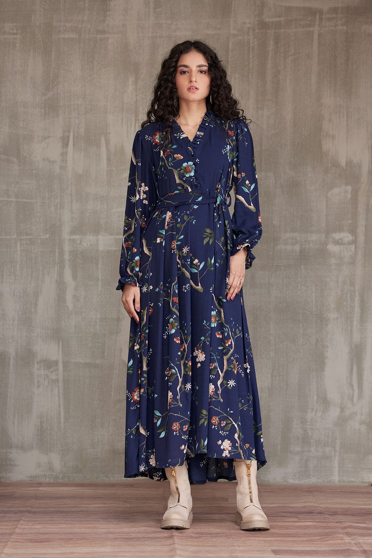 Picture of Ellena - Western Georgette Dress - Available at Raja Sahib