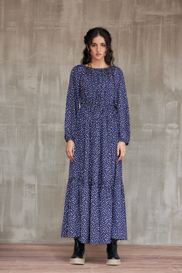 Picture of Ellena - Western Georgette Dress - Available at Raja Sahib