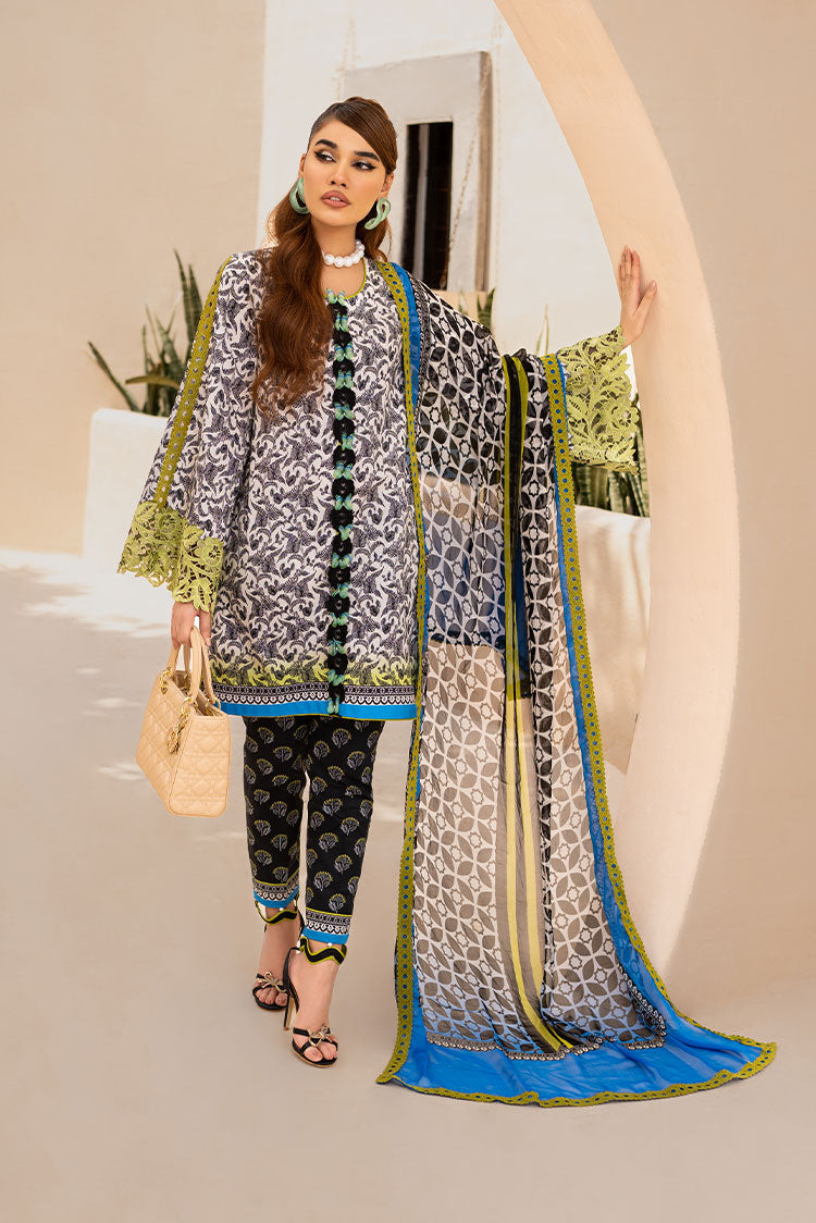 Picture of Maria Osama Khan - Raya Unstitched Collection Vol 1 - Azure - Available at Raja Sahib