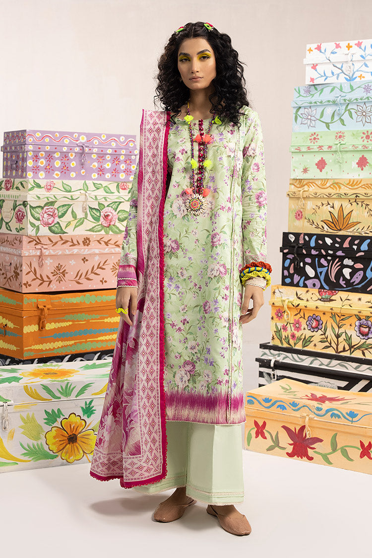 Picture of Ellena - 3-PC Unstitched Digital Printed Lawn Suit - Available at Raja Sahib