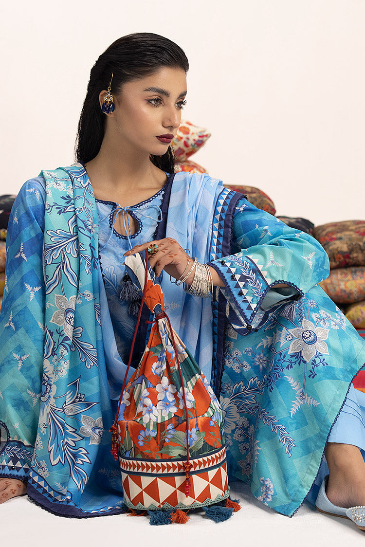 Picture of Ellena - 3-PC Unstitched Digital Printed Lawn Suit - Available at Raja Sahib