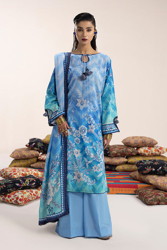 Picture of Ellena - 3-PC Unstitched Digital Printed Lawn Suit - Available at Raja Sahib
