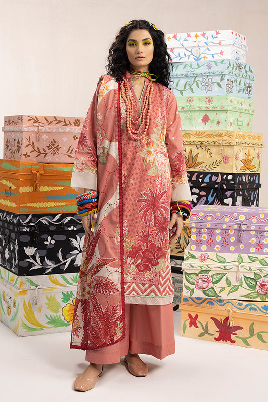 Picture of Ellena - 3-PC Unstitched Digital Printed Lawn Suit - Available at Raja Sahib
