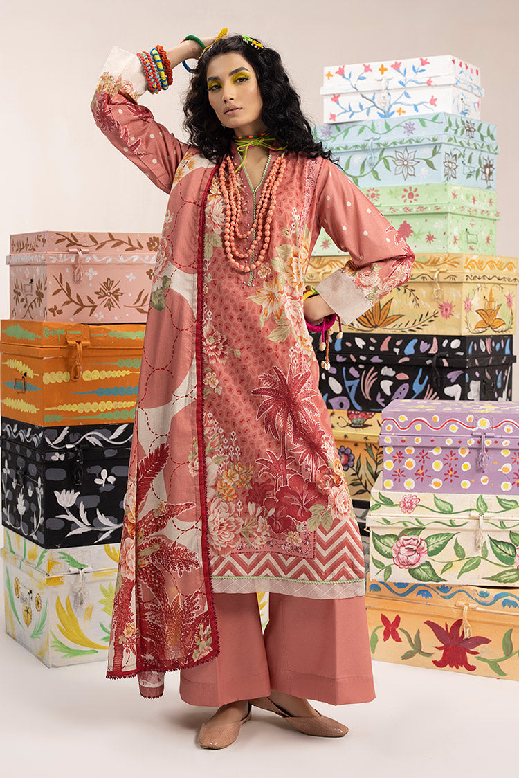 Picture of Ellena - 3-PC Unstitched Digital Printed Lawn Suit - Available at Raja Sahib