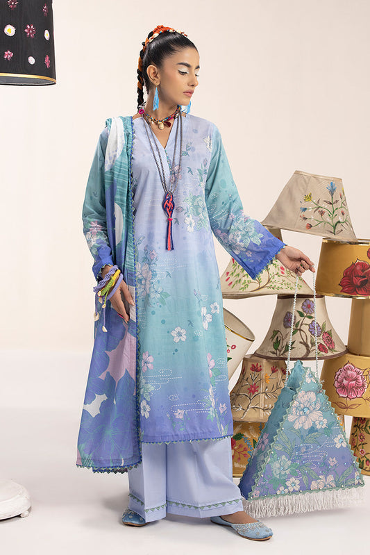 Picture of Ellena - 3-PC Unstitched Digital Printed Lawn Suit - Available at Raja Sahib
