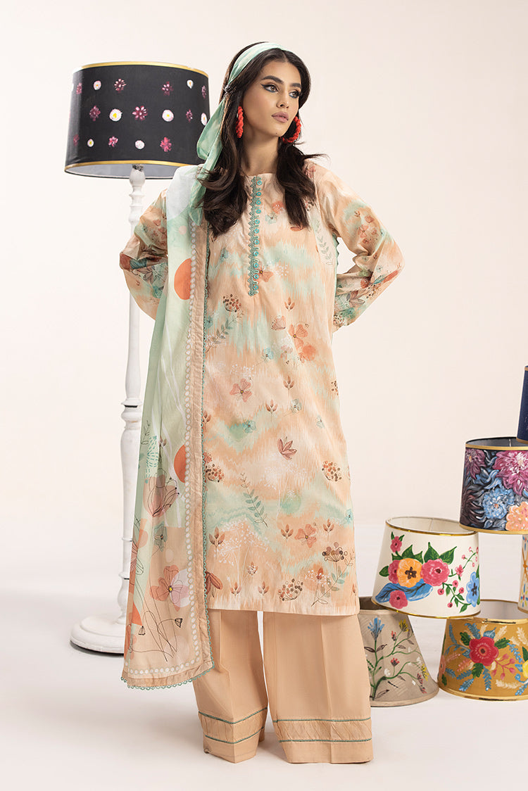 Picture of Ellena - 3-PC Unstitched Digital Printed Lawn Suit - Available at Raja Sahib