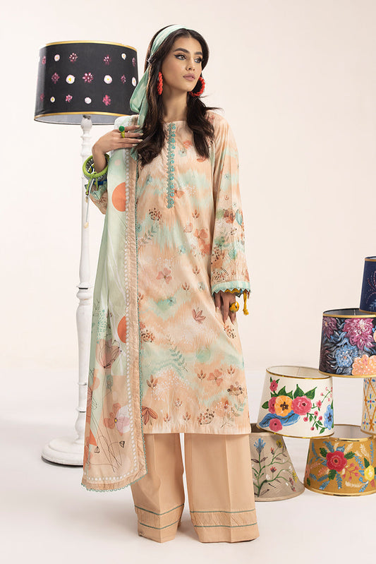 Picture of Ellena - 3-PC Unstitched Digital Printed Lawn Suit - Available at Raja Sahib