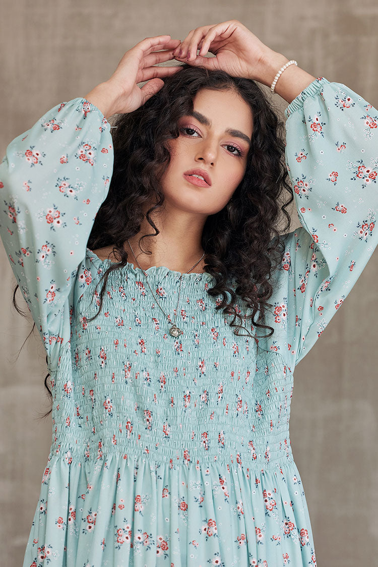 Picture of Ellena - Western Georgette Dress - Available at Raja Sahib