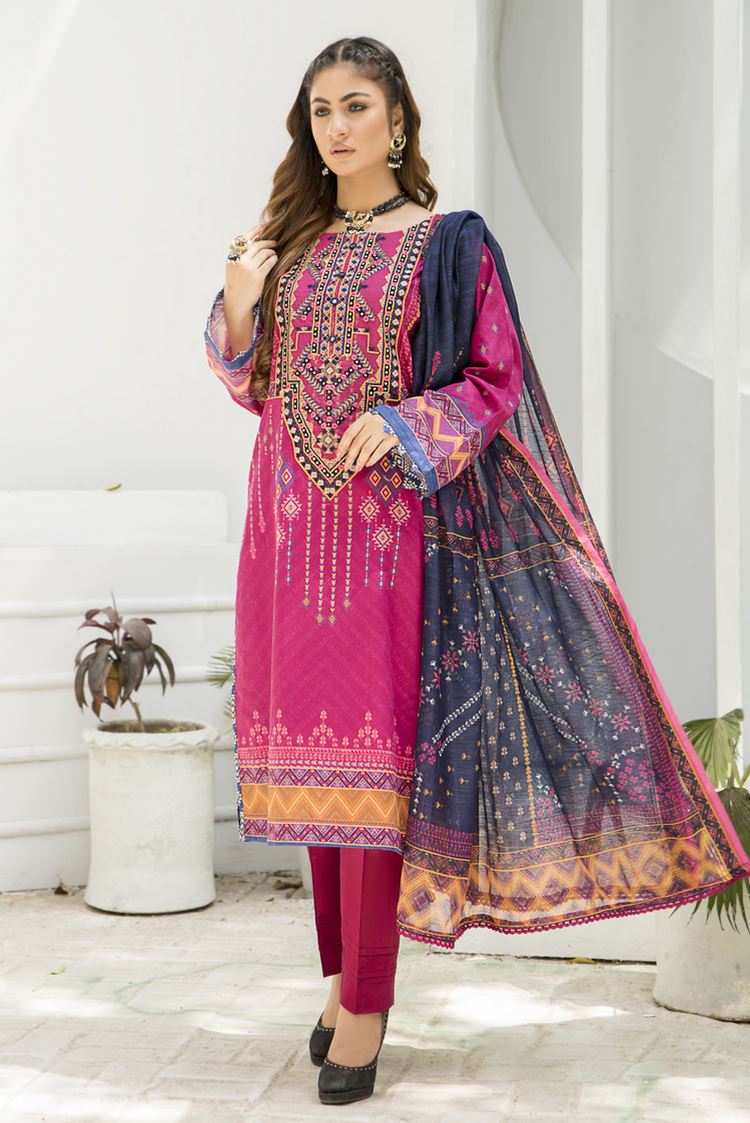 Picture of Ellena - 3-PC Stitched Lawn Suit - Available at Raja Sahib