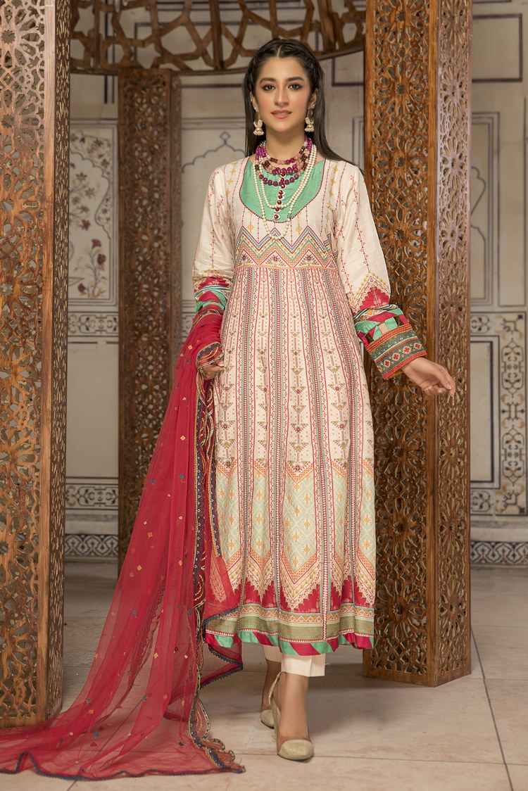 Picture of Ellena - 3-PC Stitched Self Jacquard Suit - Available at Raja Sahib