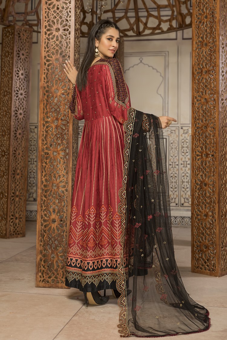 Picture of Ellena - 3-PC Stitched Self Jacquard Suit - Available at Raja Sahib