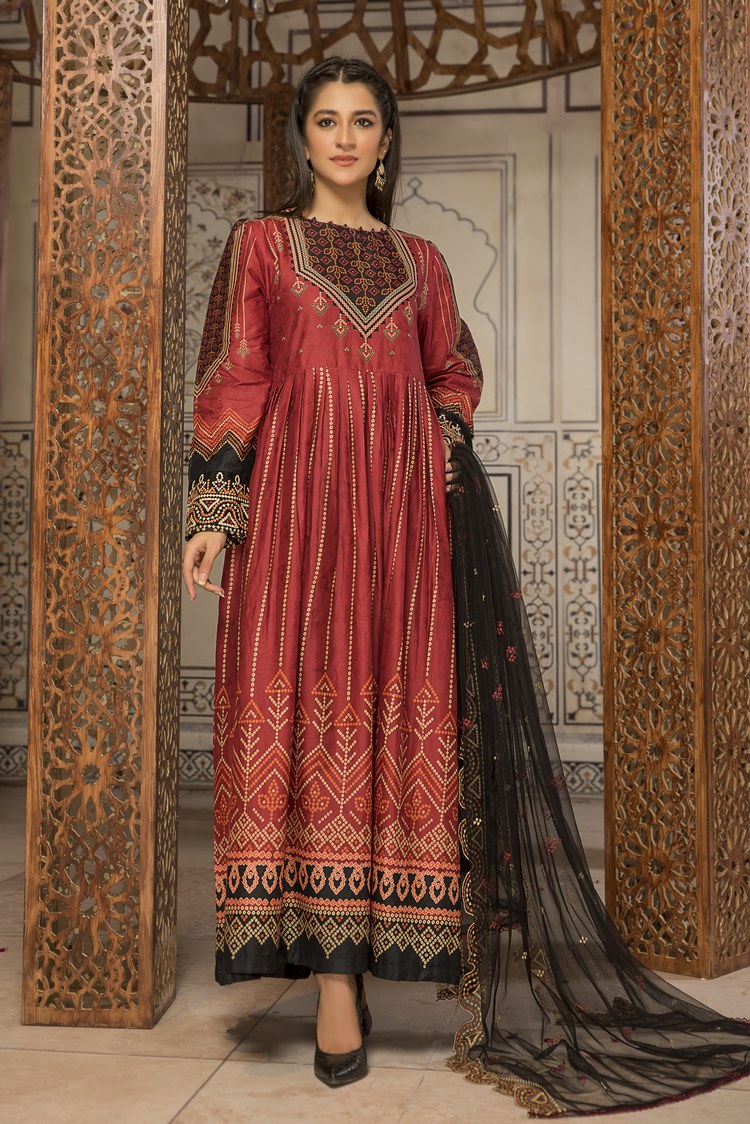 Picture of Ellena - 3-PC Stitched Self Jacquard Suit - Available at Raja Sahib