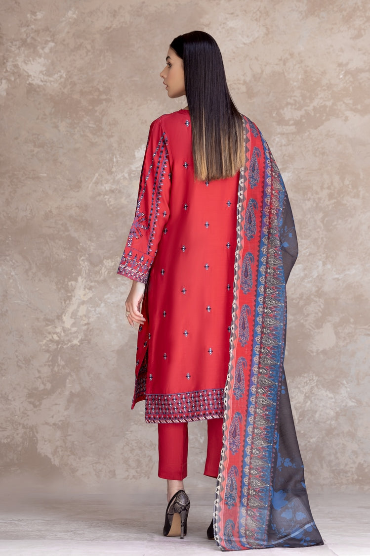 Picture of Ellena - 3-PC Stitched Embroidered Viscose Suit - Available at Raja Sahib
