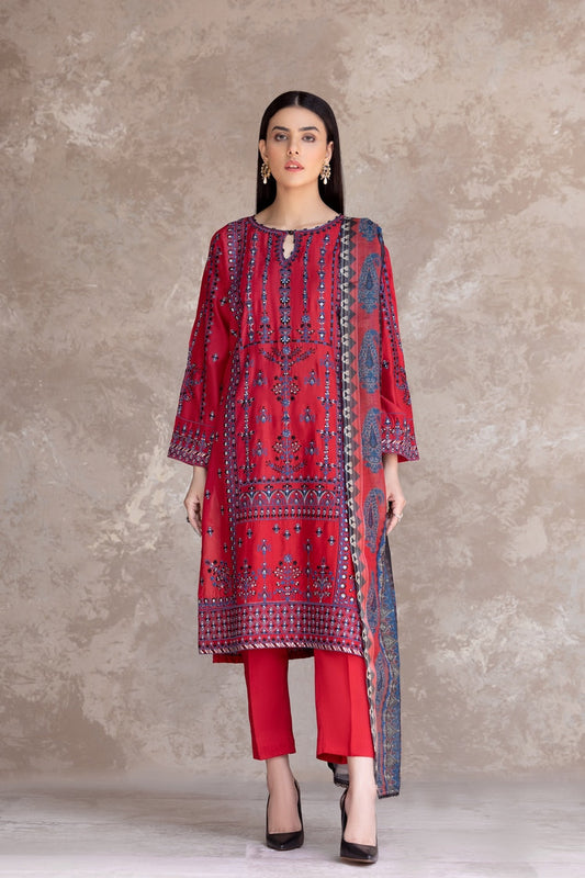 Picture of Ellena - 3-PC Stitched Embroidered Viscose Suit - Available at Raja Sahib