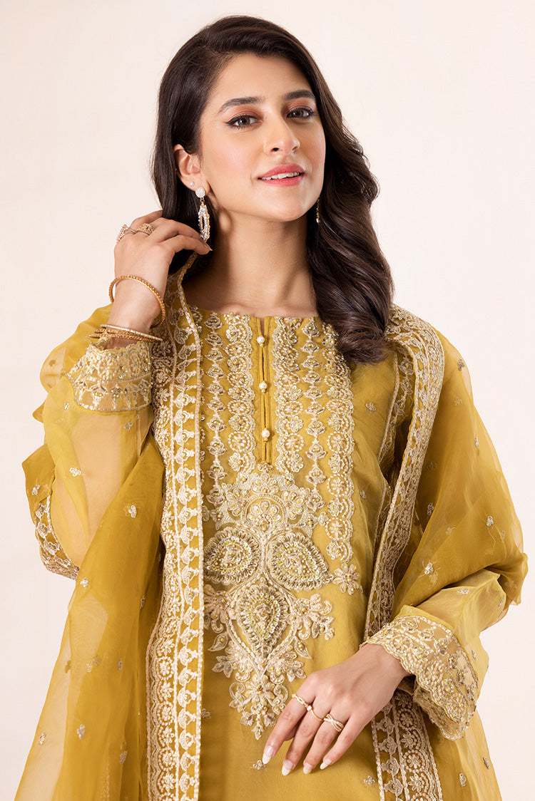 Picture of Ellena - 3-PC Stitched Embroidered Organza Suit - Available at Raja Sahib