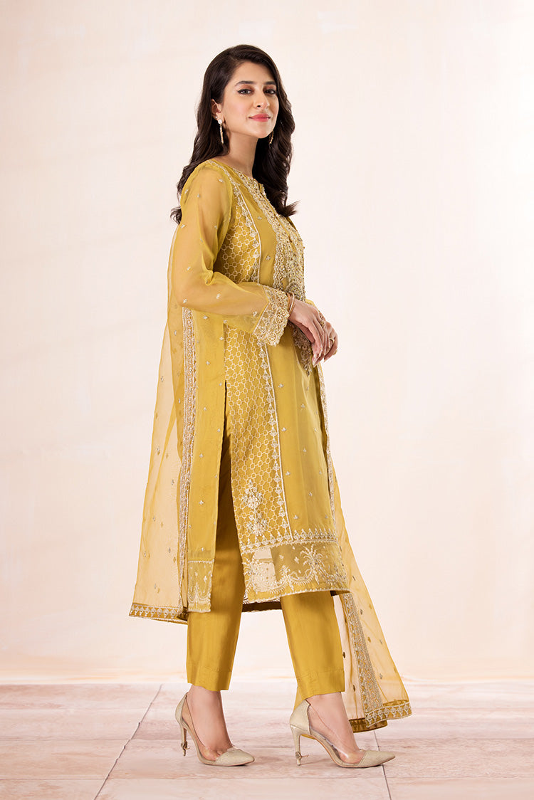 Picture of Ellena - 3-PC Stitched Embroidered Organza Suit - Available at Raja Sahib