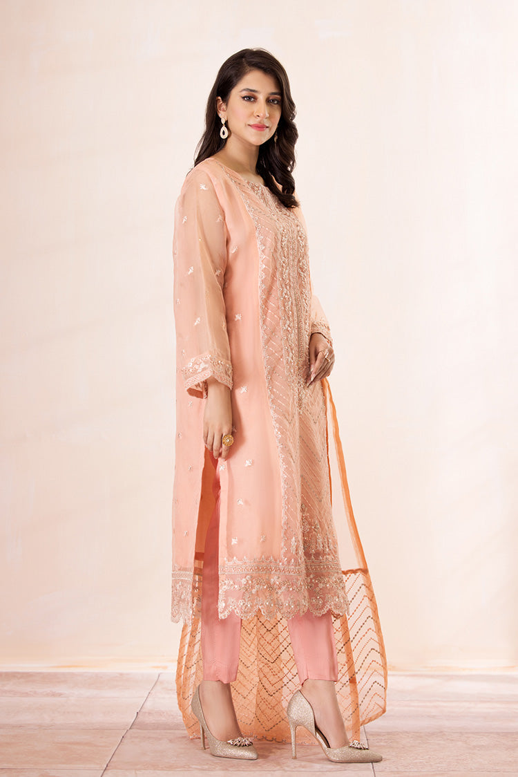 Picture of Ellena - 3-PC Stitched Embroidered Organza Suit - Available at Raja Sahib