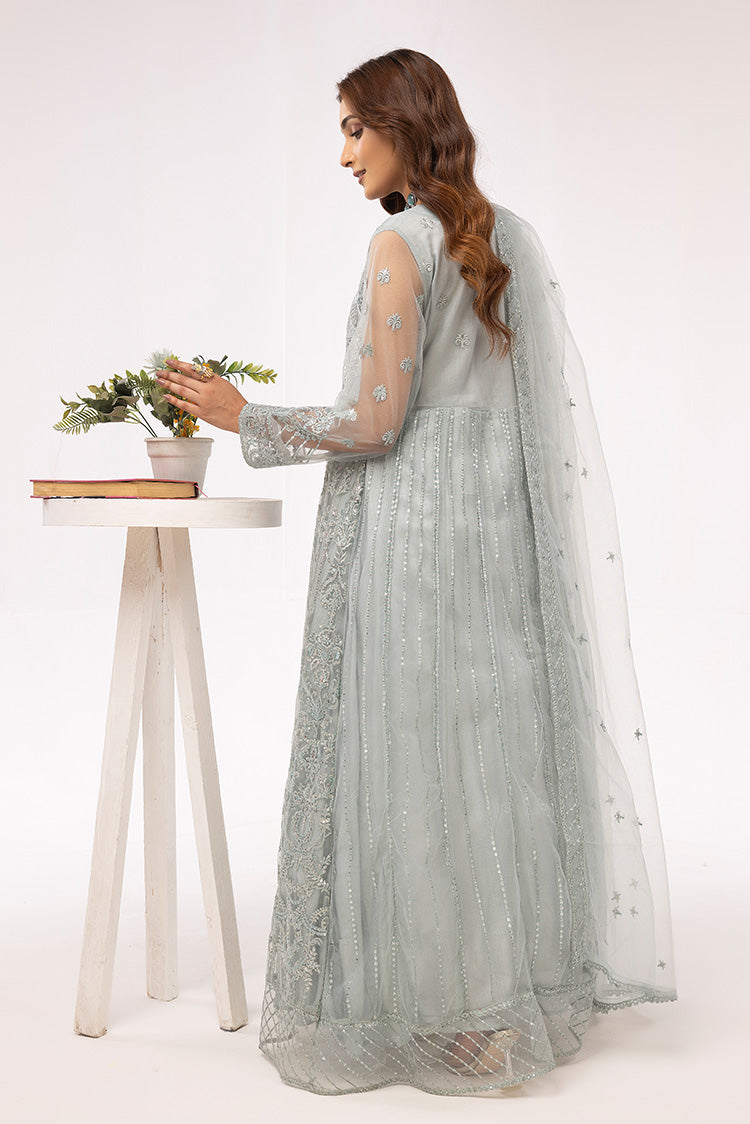 Picture of Ellena - Embroidered Net Maxi Dress - Available at Raja Sahib