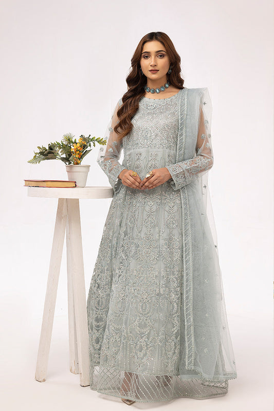 Picture of Ellena - Embroidered Net Maxi Dress - Available at Raja Sahib