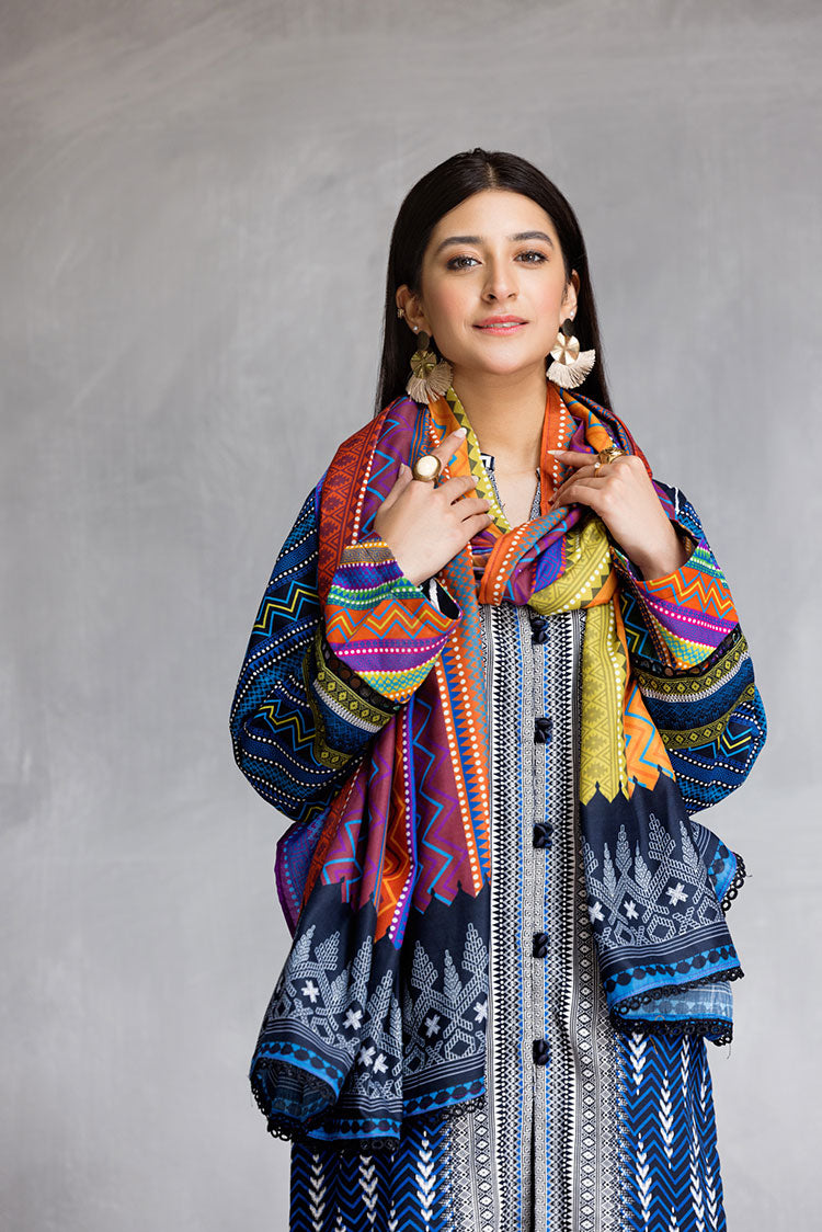 Picture of Ellena - 3-PC Stitched Khaddar Suit - Available at Raja Sahib