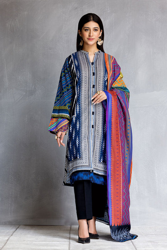 Picture of Ellena - 3-PC Stitched Khaddar Suit - Available at Raja Sahib