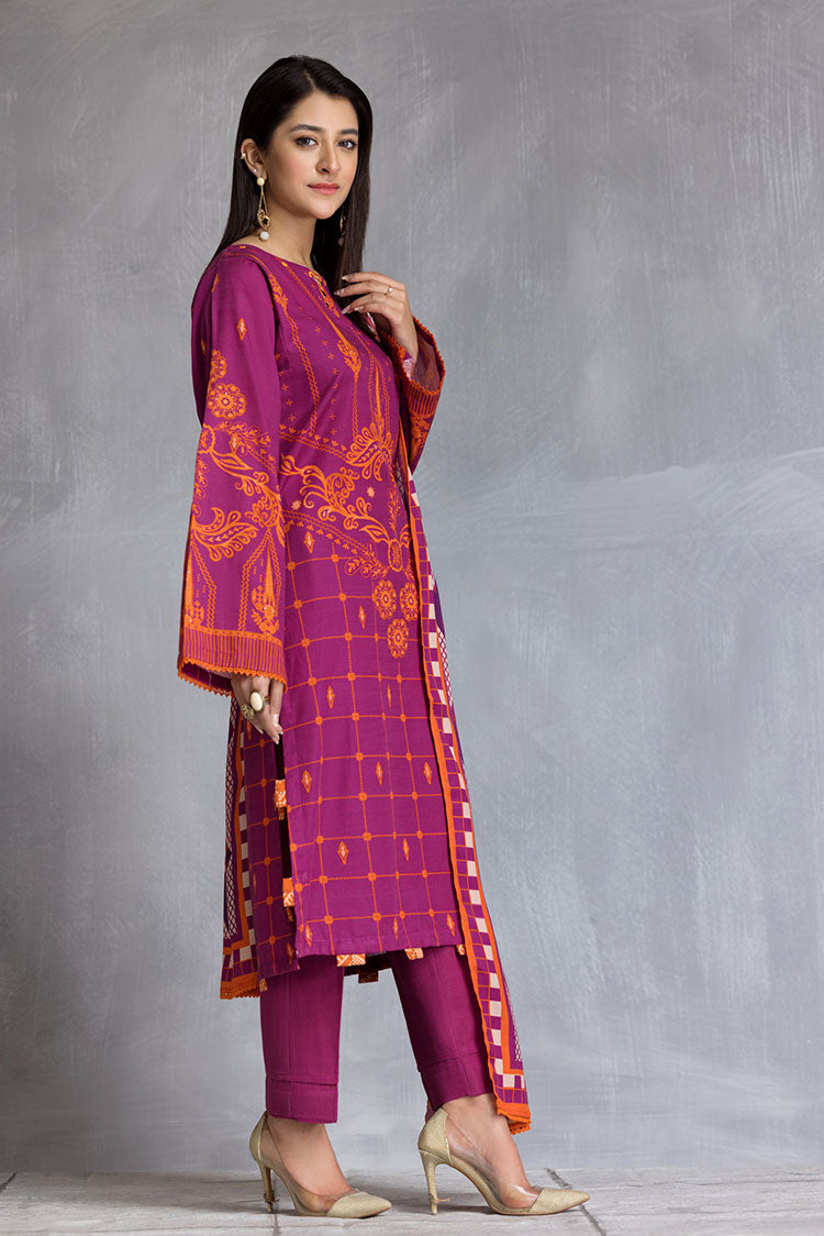 Picture of Ellena - 3-PC Stitched Khaddar Suit - Available at Raja Sahib