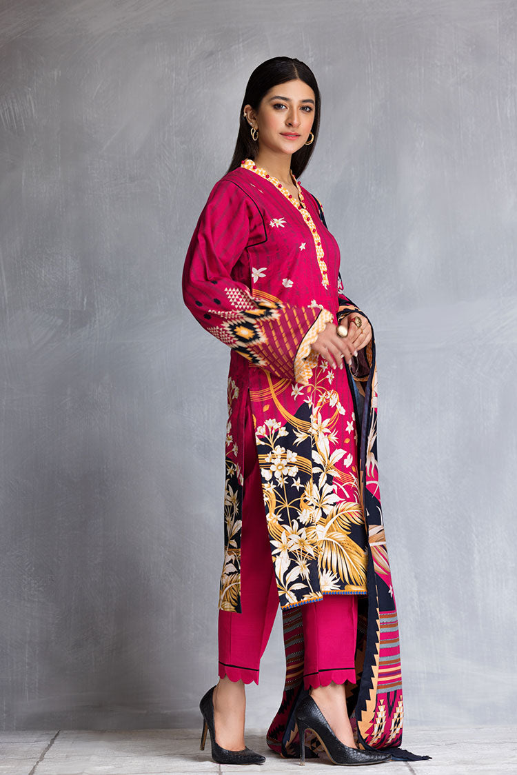 Picture of Ellena - 3-PC Stitched Khaddar Suit - Available at Raja Sahib