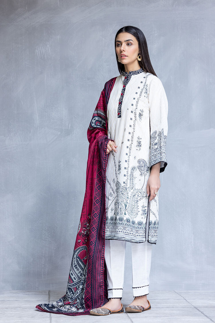 Picture of Ellena - 3-PC Stitched Khaddar Suit - Available at Raja Sahib