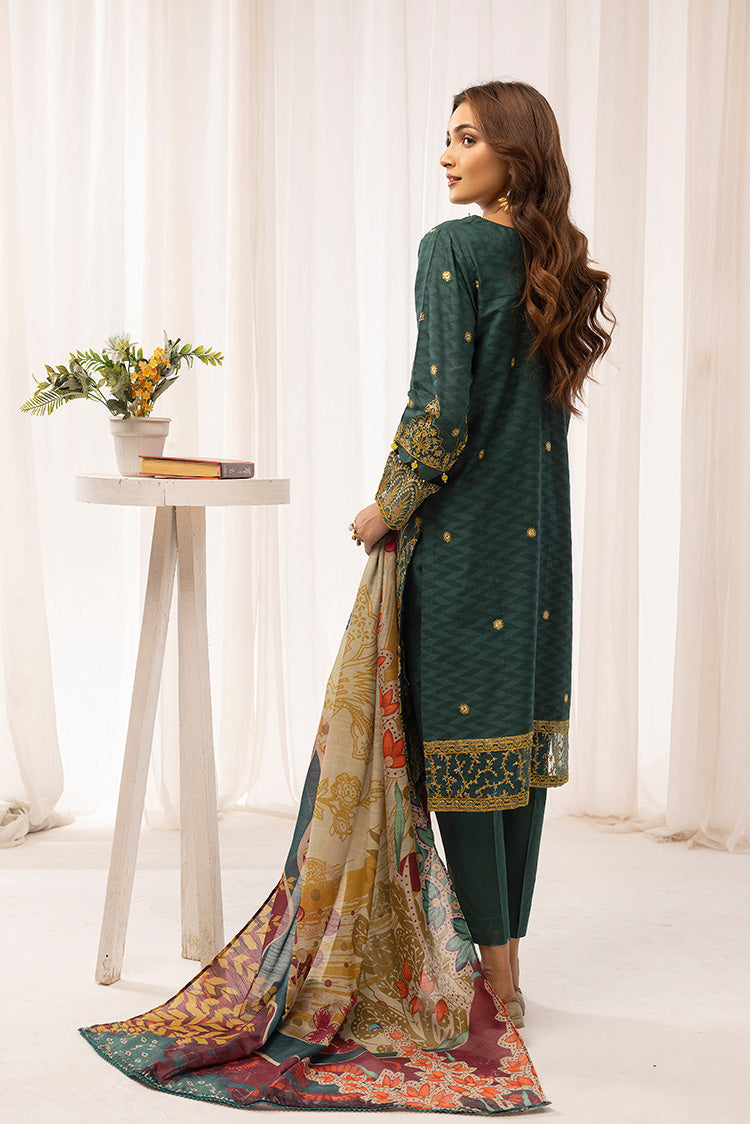 Picture of Ellena - 3-PC Stitched Self Jacquard Suit - Available at Raja Sahib