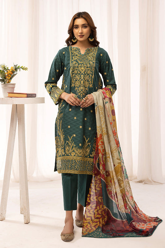 Picture of Ellena - 3-PC Stitched Self Jacquard Suit - Available at Raja Sahib