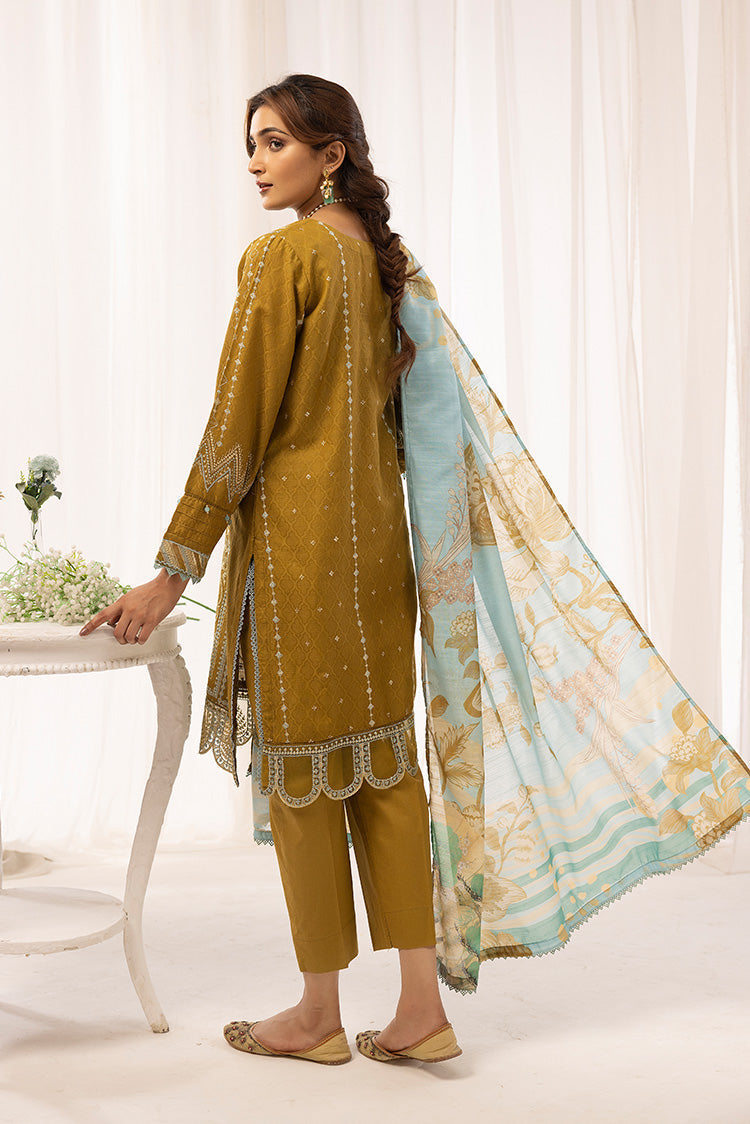Picture of Ellena - 3-PC Stitched Self Jacquard Suit - Available at Raja Sahib